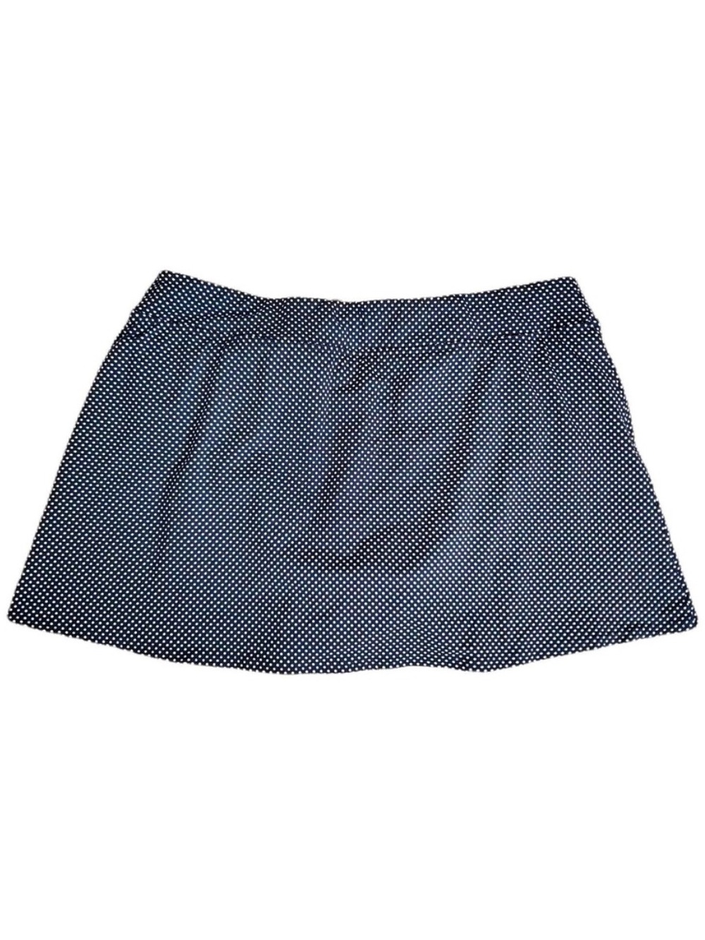 LAND’S END Swim Skirt w Attached Bottoms Black White Polka Dots Size 14 | EUC